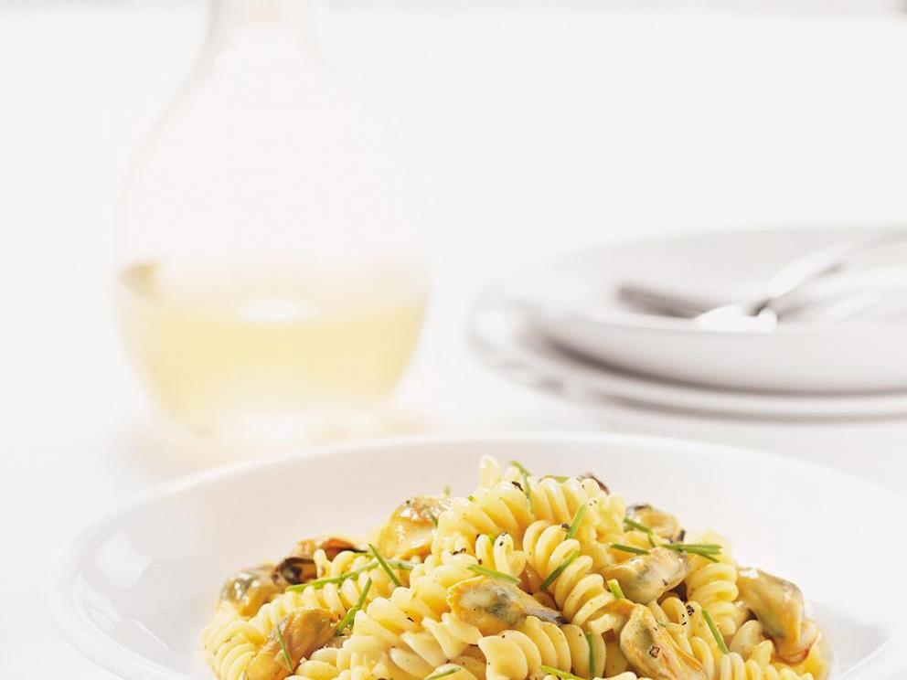 Image of Fusilli with Mussel and Curry Sauce 