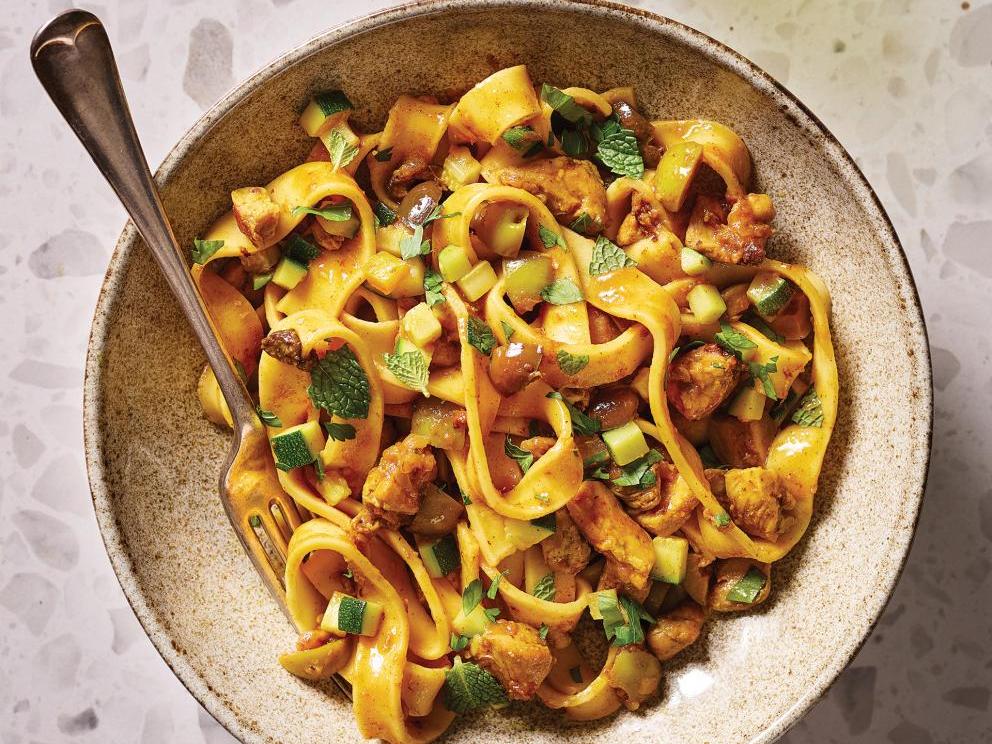 Image of Chicken Tagliatelle with Olives and Confit Lemon